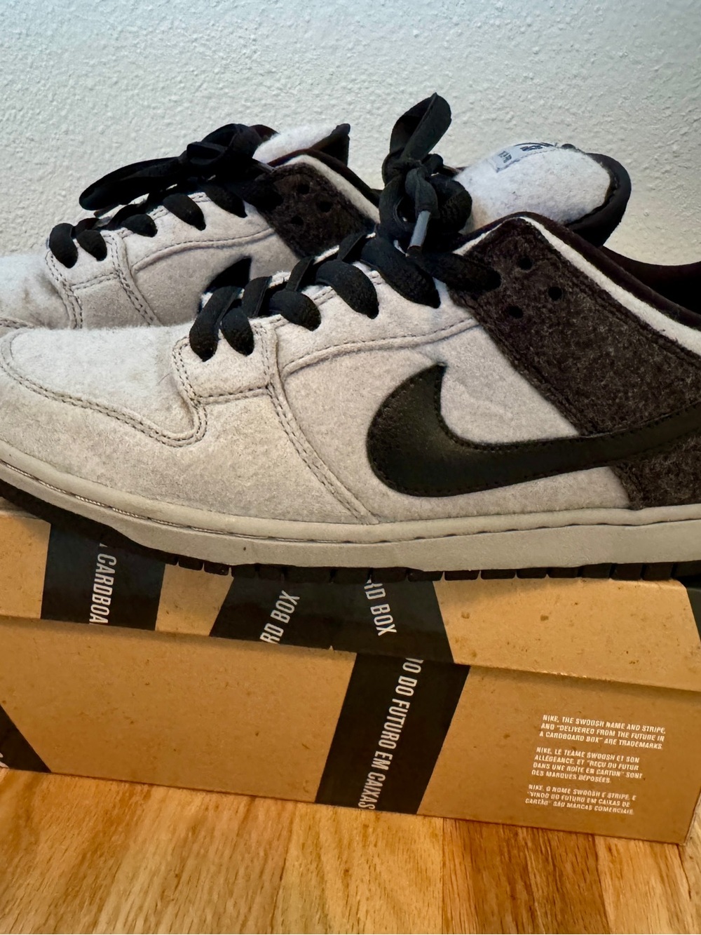 Nike SB Dunk Low Premium “Wolf Grey Wool” Sz 10.5